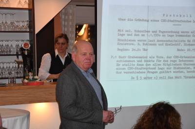 50 Jahre CDU-Stadtverband Lage – ein runder Geburtstag wird gefeiert - Historiker Erhard Kirchhof referiert über das Thema "50 Jahre CDU-Stadtverband Lage".